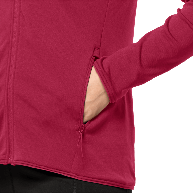 Cranberry Women's Pack & Go Full-Zip Original Brand Jack Wolfskin