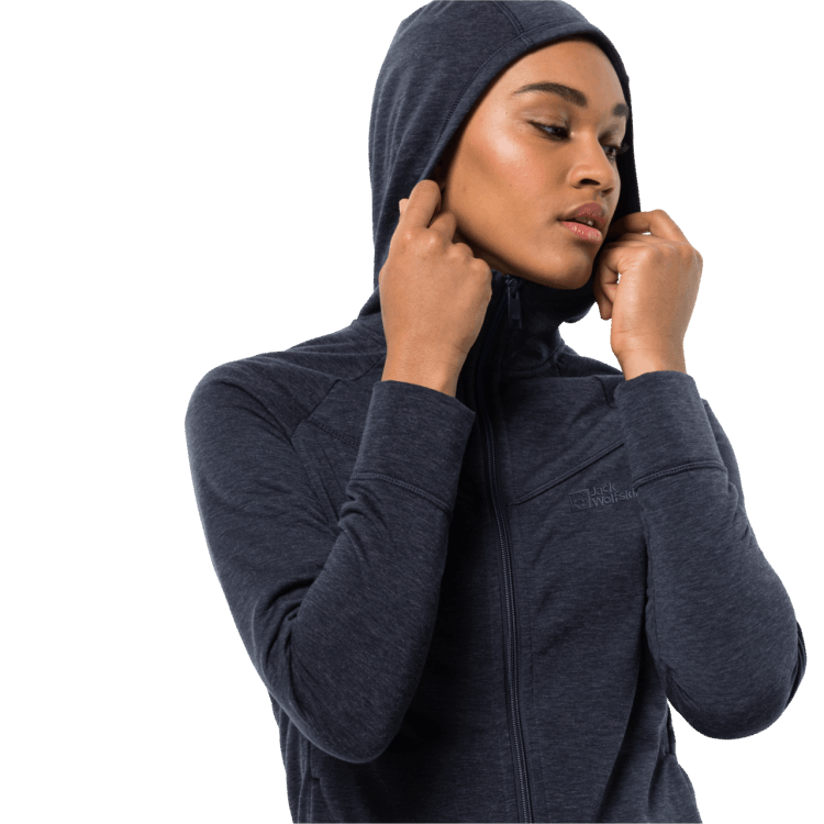 Hot Women's Waldsee Hooded Jacket Brand Jack Wolfskin Night Blue