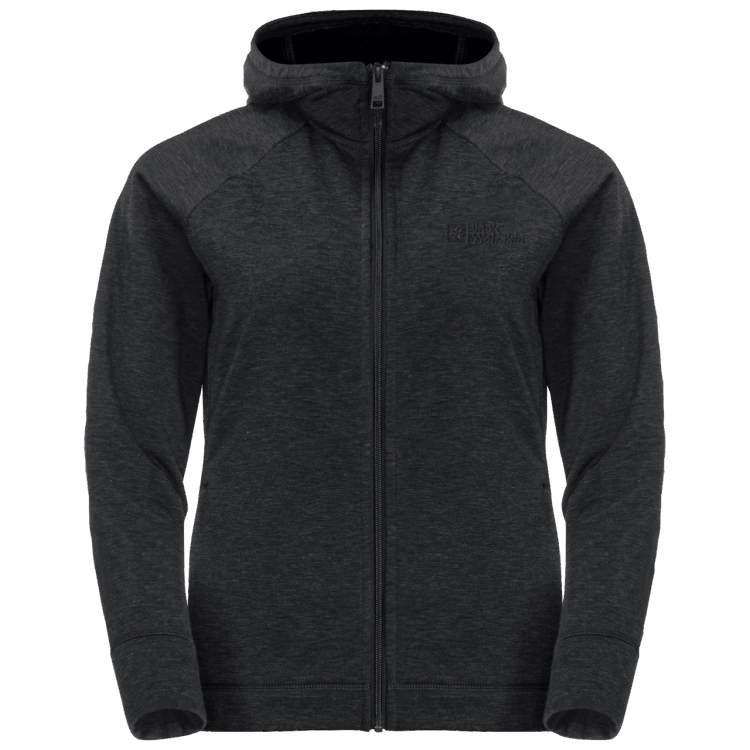 Best Women's Waldsee Hooded Jacket Black Brand Jack Wolfskin
