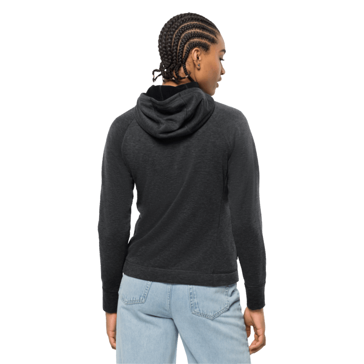 Best Women's Waldsee Hooded Jacket Black Brand Jack Wolfskin