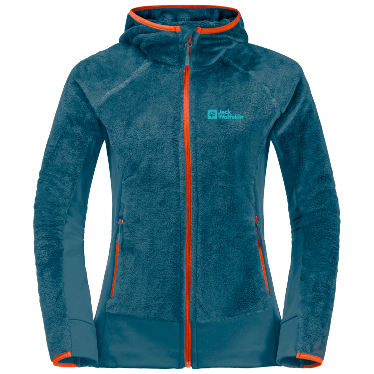 Women's Rotwand Hooded Full-Zip Brand Jack Wolfskin Origins Blue Coral