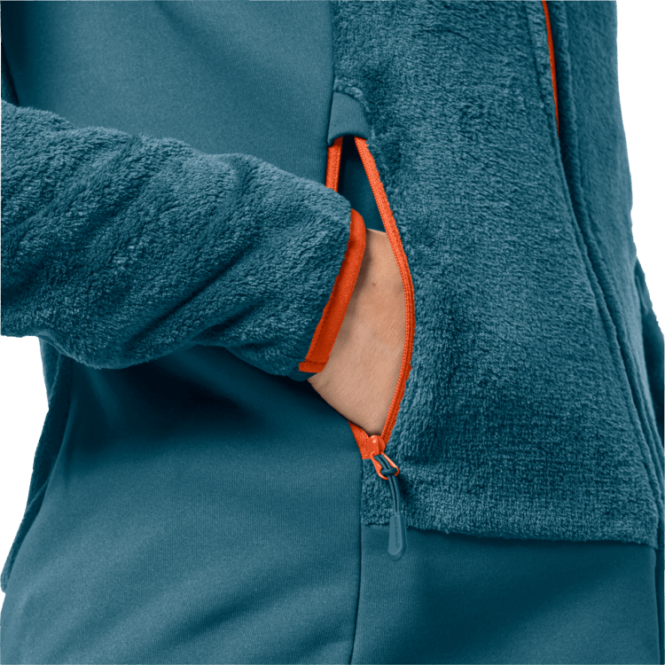 Women's Rotwand Hooded Full-Zip Brand Jack Wolfskin Origins Blue Coral