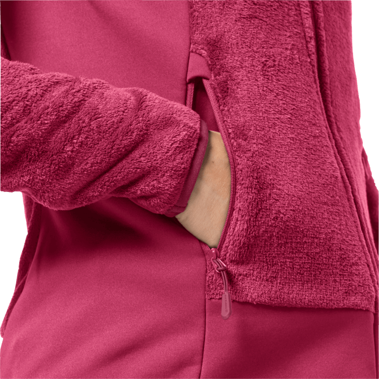Women's Rotwand Hooded Full-Zip Cranberry Brands Brand Jack Wolfskin