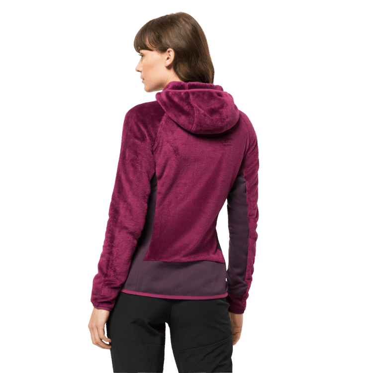 Women's Rotwand Hooded Full-Zip Original Brand Jack Wolfskin Wild Berry