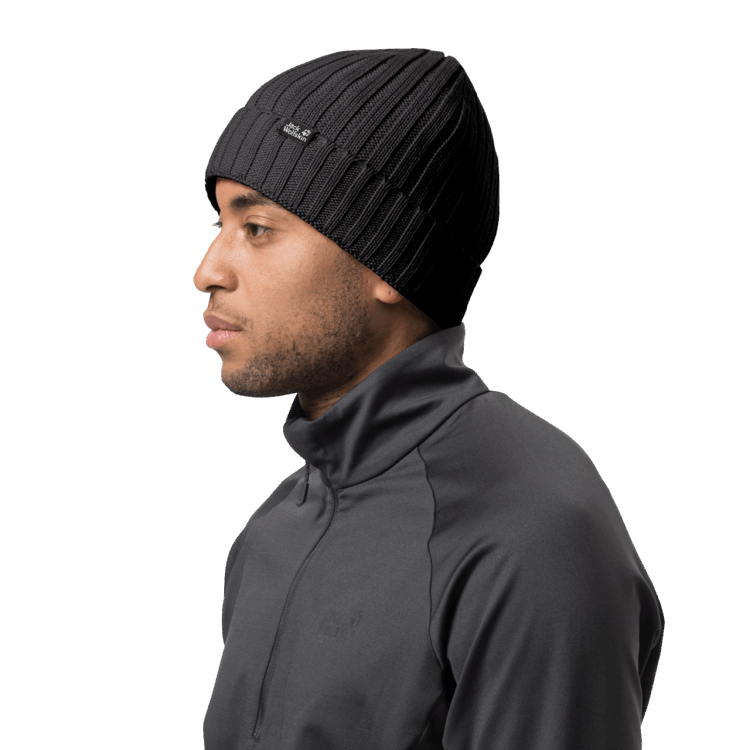 Black Brands Brand Jack Wolfskin Stormlock Rip Knit Cap