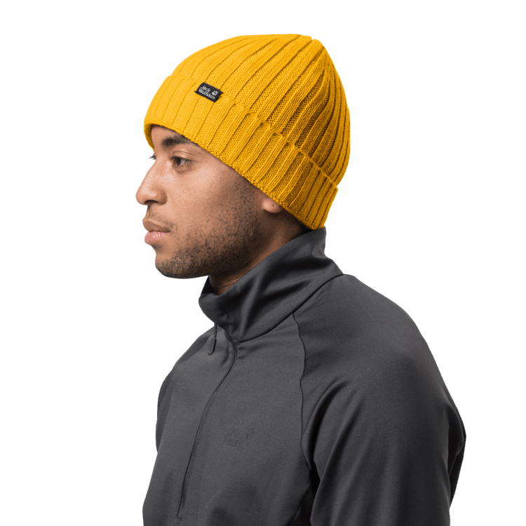 Burly Yellow Xt Original Stormlock Rip Knit Cap Brand Jack Wolfskin