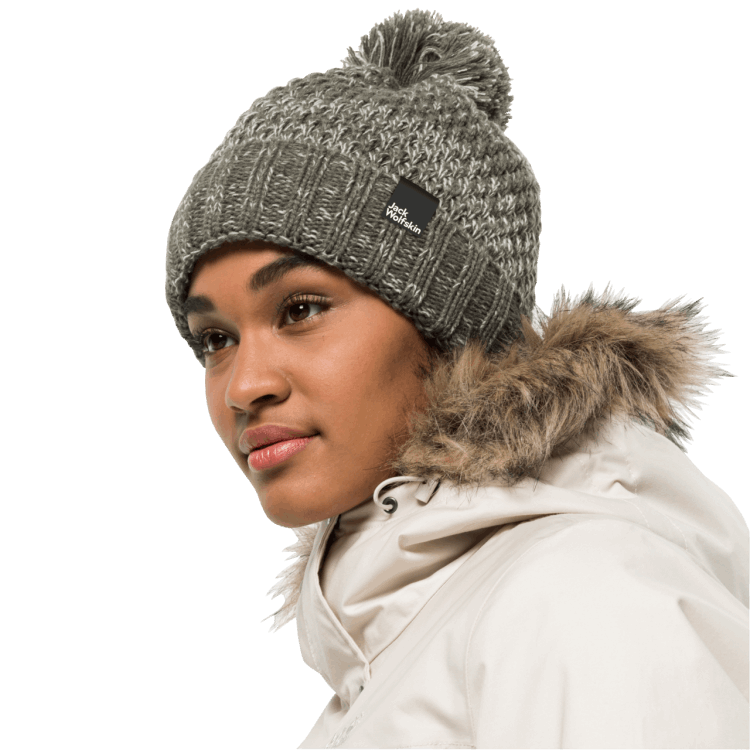Highloft Knit Cap Women Brand Jack Wolfskin Dusty Olive Brand