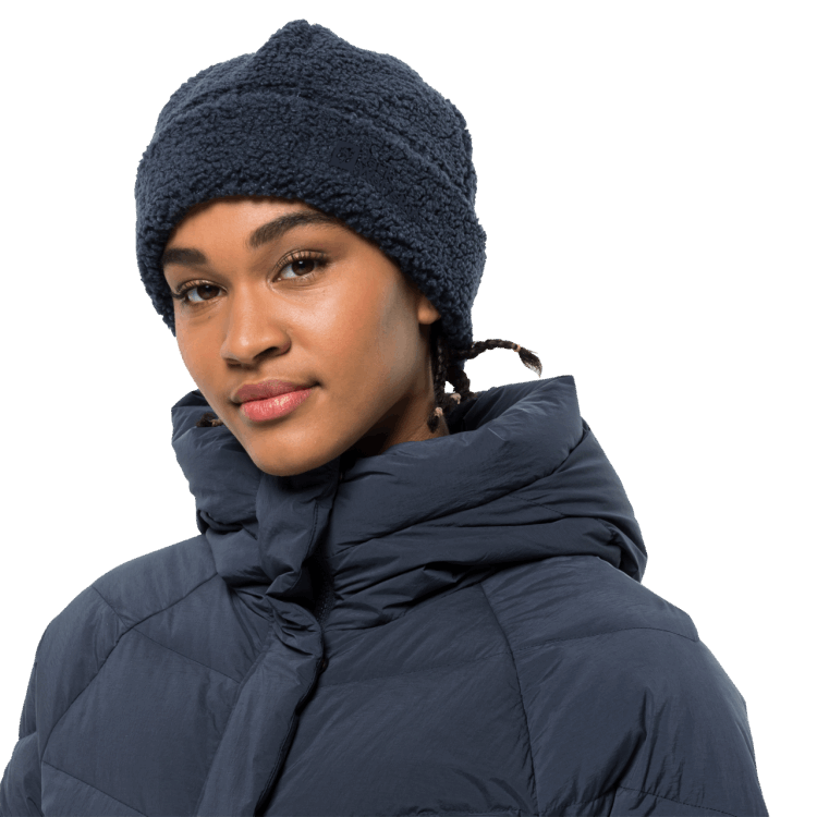 Brand Jack Wolfskin Women's High Curl Beanie Original Night Blue