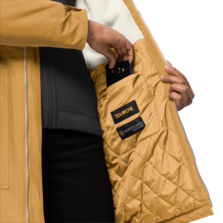 Rocky Point Parka Collections Brand Jack Wolfskin Amber Gold