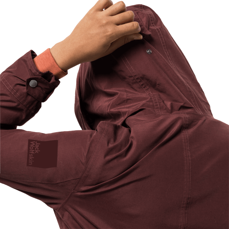 Brand Jack Wolfskin Cordovan Red Origins Rocky Point Parka
