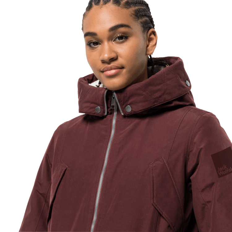 Brand Jack Wolfskin Cordovan Red Origins Rocky Point Parka