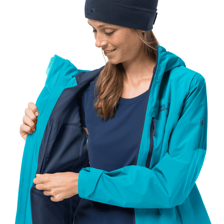 Dark Aqua Brand Jack Wolfskin Women's Go Hike Jacket Fashion