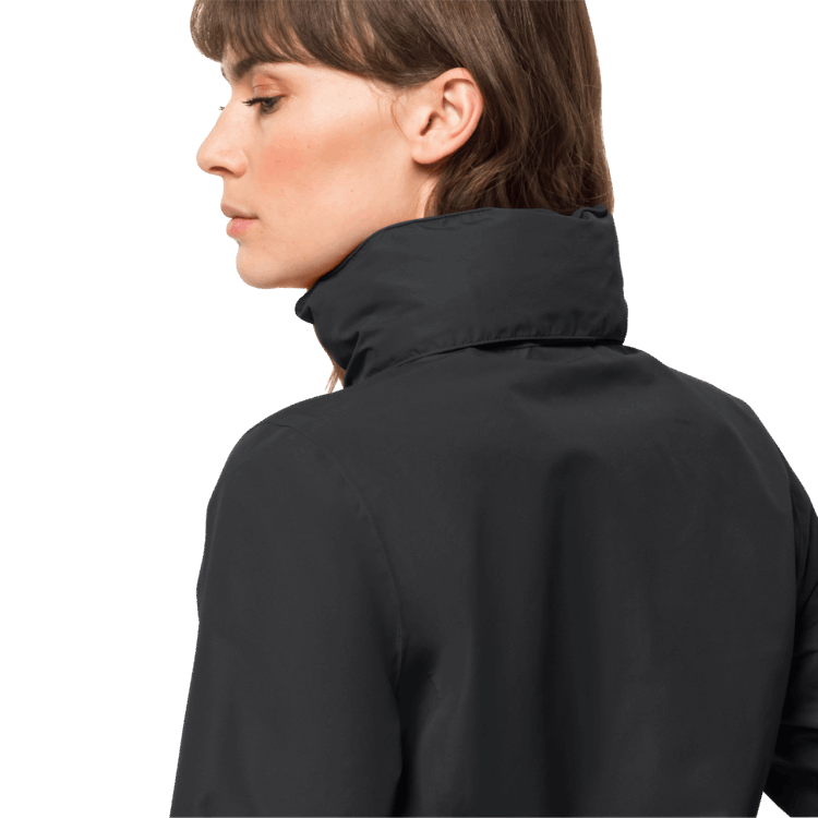 Black Women's Stormy Point 2L Jacket Brand Jack Wolfskin Origin