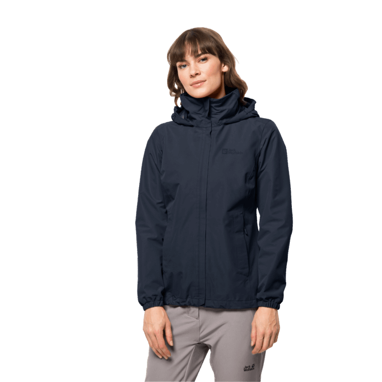 Night Blue Women's Stormy Point 2L Jacket Origins Brand Jack Wolfskin
