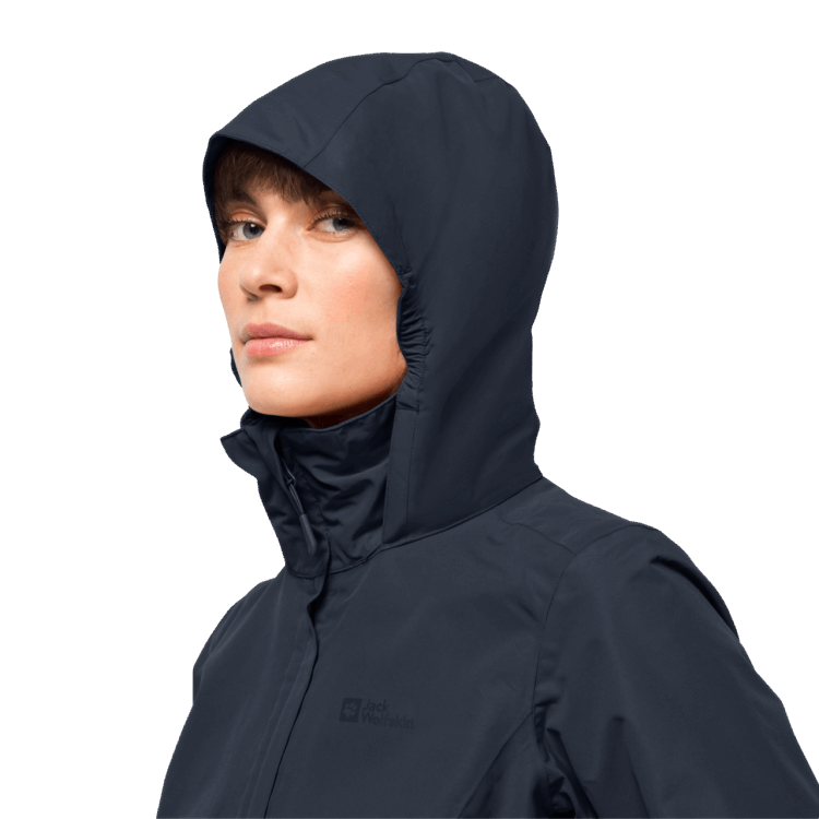 Night Blue Women's Stormy Point 2L Jacket Origins Brand Jack Wolfskin