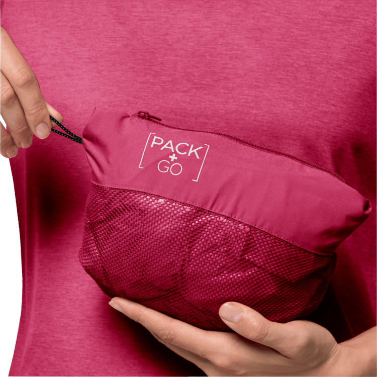 Original Brand Jack Wolfskin Cranberry Women's Pack & Go Shell
