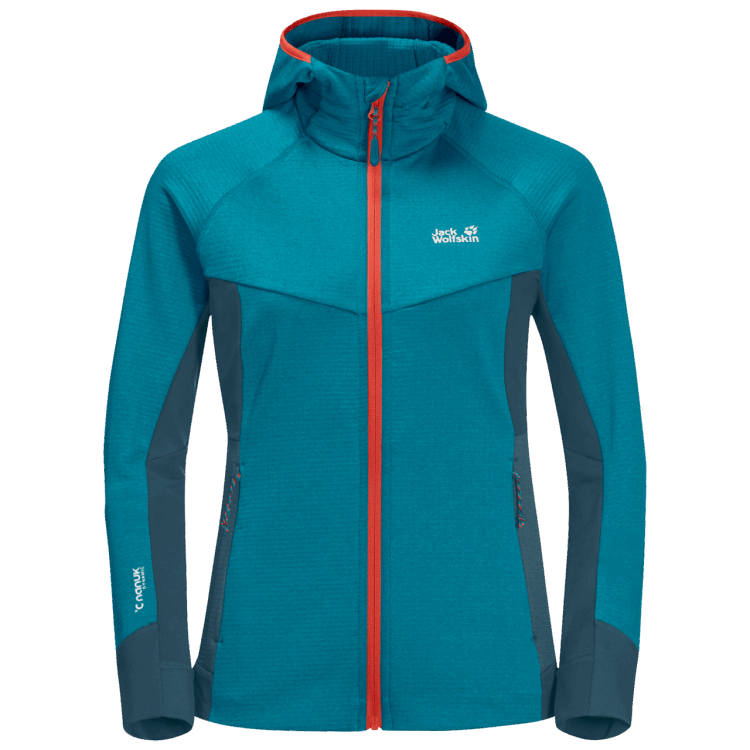 Women's Hydro Grid Fleece Brand Jack Wolfskin Freshwater Blue Fashion