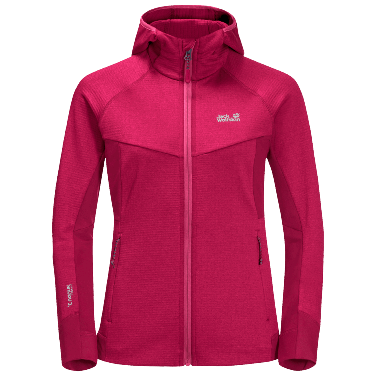 Women's Hydro Grid Fleece Cranberry Brand Jack Wolfskin Collections