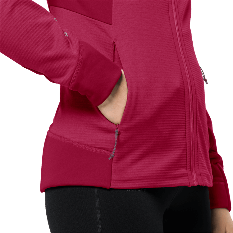 Women's Hydro Grid Fleece Cranberry Brand Jack Wolfskin Collections