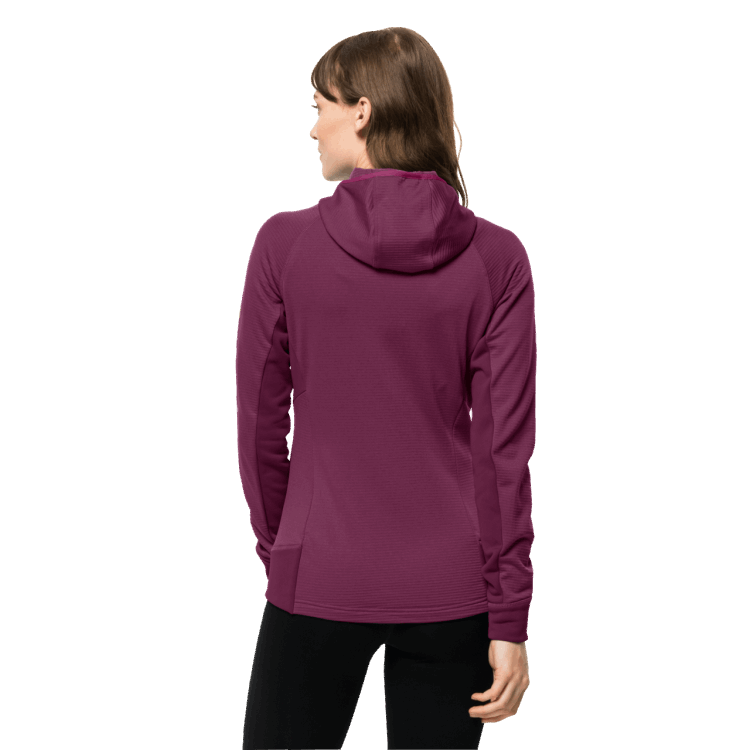 Women's Hydro Grid Fleece Origins Brand Jack Wolfskin Wild Berry