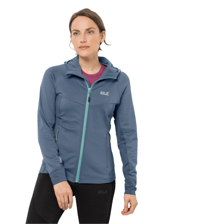 Women's Hydro Grid Fleece Brand Frost Blue Brand Jack Wolfskin