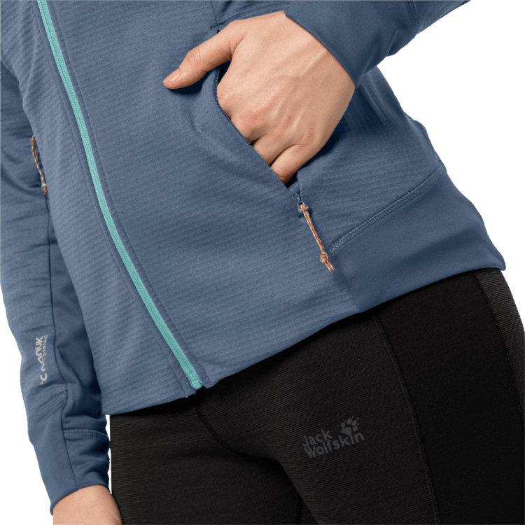 Women's Hydro Grid Fleece Brand Frost Blue Brand Jack Wolfskin
