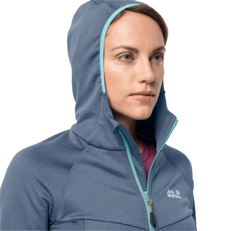 Women's Hydro Grid Fleece Brand Frost Blue Brand Jack Wolfskin