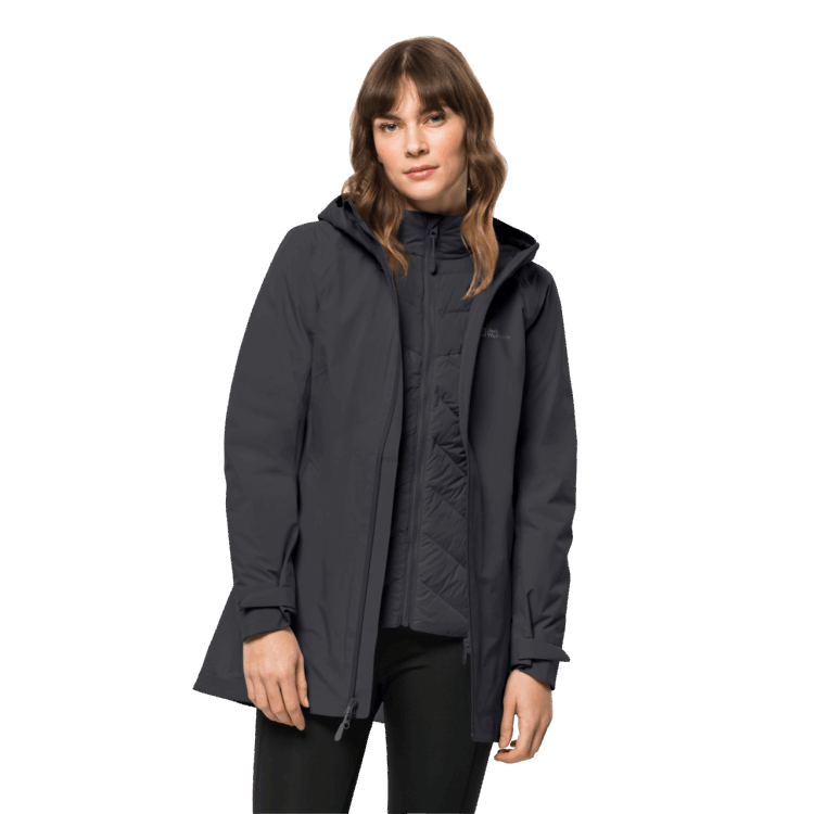 Black Brand Jack Wolfskin Women's Herzberg 3In1 Jacket Collections