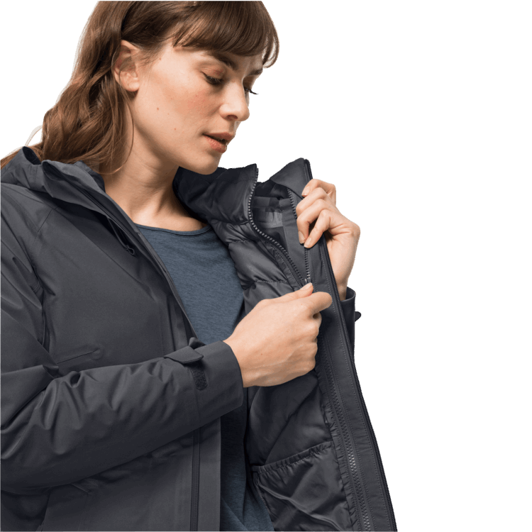 Black Brand Jack Wolfskin Women's Herzberg 3In1 Jacket Collections