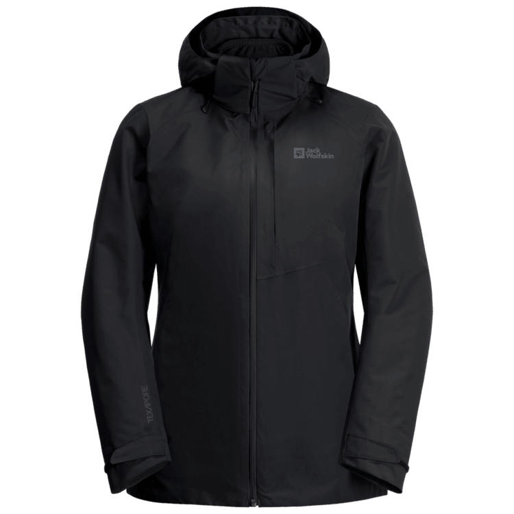 Black Origin Brand Jack Wolfskin Women's Bergland 3In1 Jacket