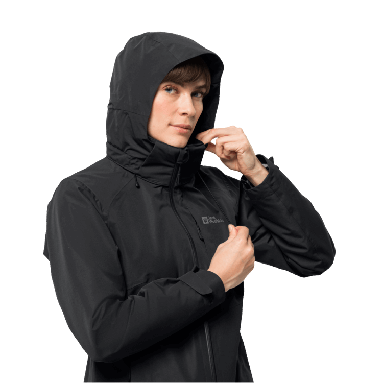 Black Origin Brand Jack Wolfskin Women's Bergland 3In1 Jacket