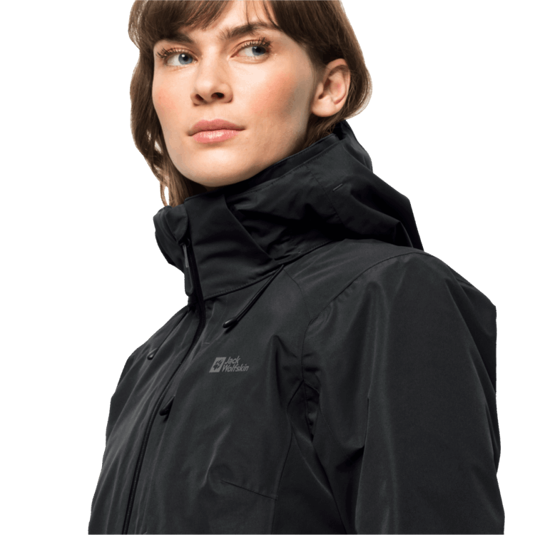 Black Origin Brand Jack Wolfskin Women's Bergland 3In1 Jacket