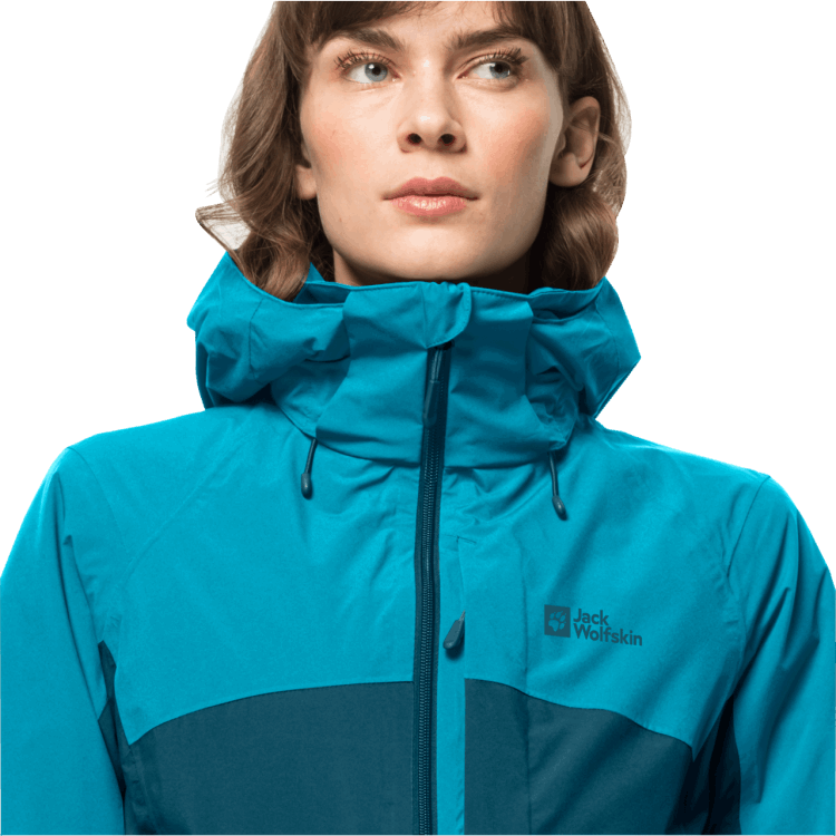 Original Women's Feldberg 3In1 Jacket Brand Jack Wolfskin Blue Coral
