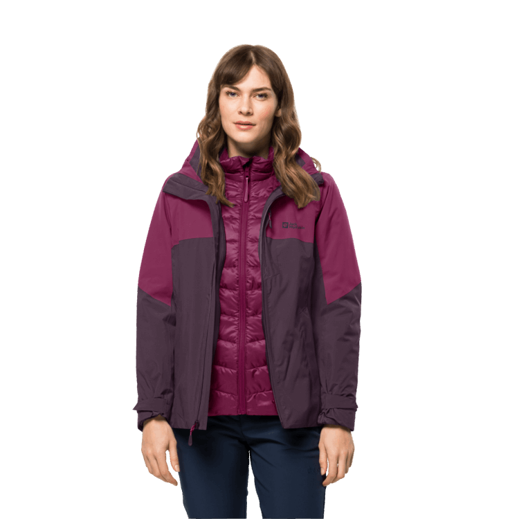 Hot Women's Feldberg 3In1 Jacket Grapevine Brand Jack Wolfskin