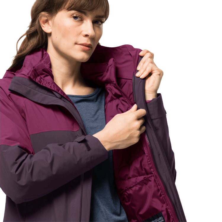 Hot Women's Feldberg 3In1 Jacket Grapevine Brand Jack Wolfskin