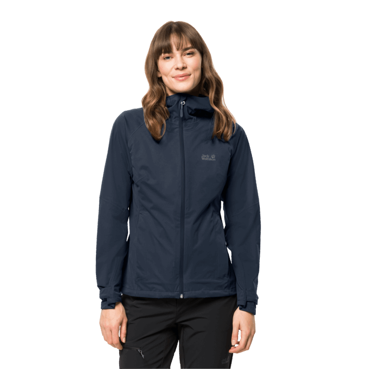 Women's Highest Peak Jacket Night Blue Brand Brand Jack Wolfskin