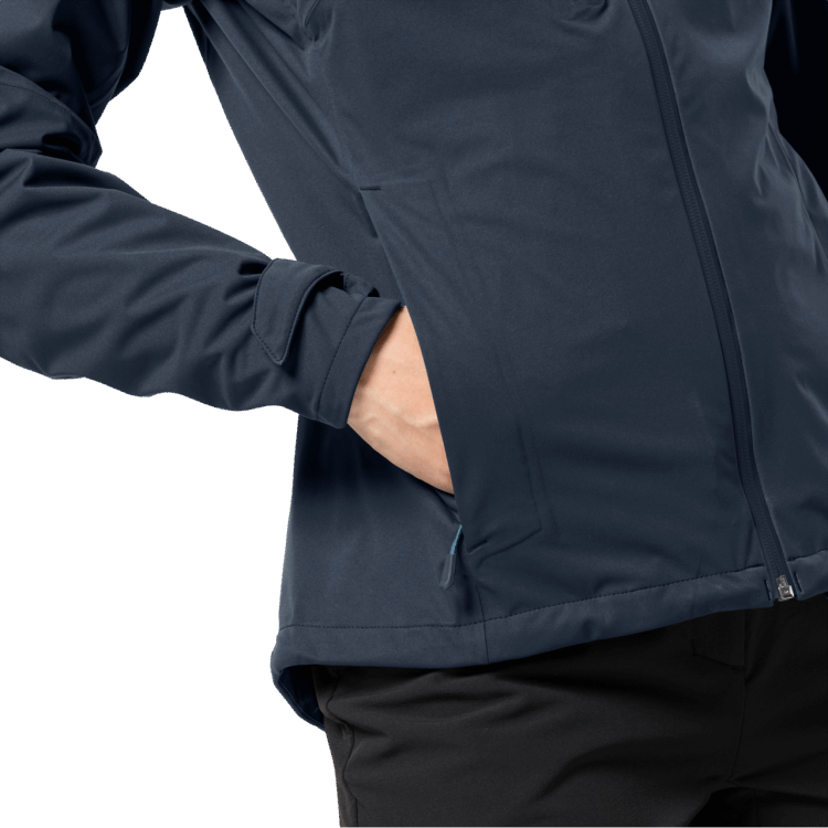 Women's Highest Peak Jacket Night Blue Brand Brand Jack Wolfskin