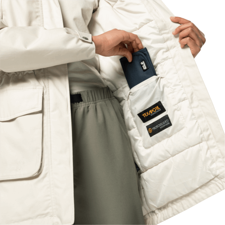 Brand Jack Wolfskin Women's Winterfrost Insulated Parka Winter Pearl Collection