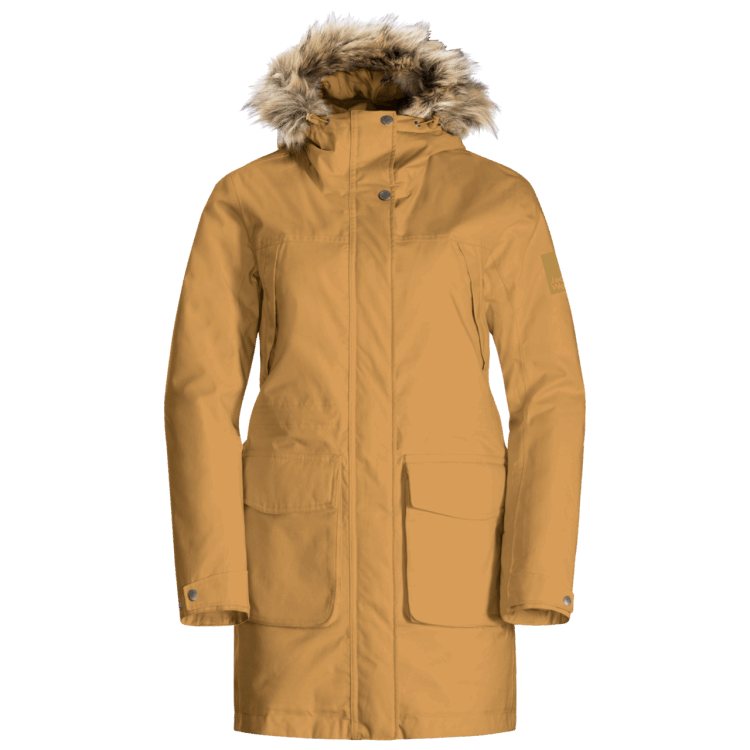 Brand Jack Wolfskin Women's Winterfrost Insulated Parka Collections Amber Gold