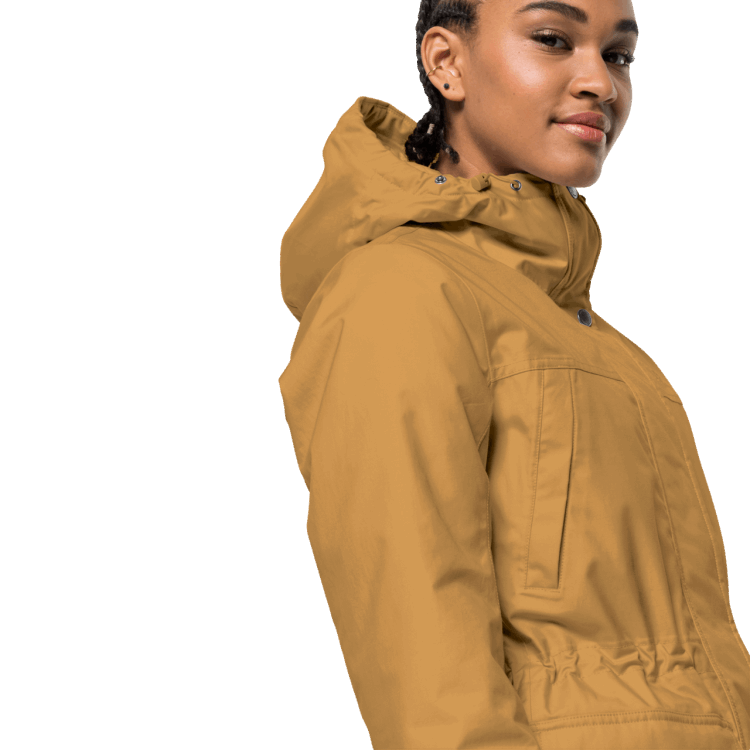 Brand Jack Wolfskin Women's Winterfrost Insulated Parka Collections Amber Gold