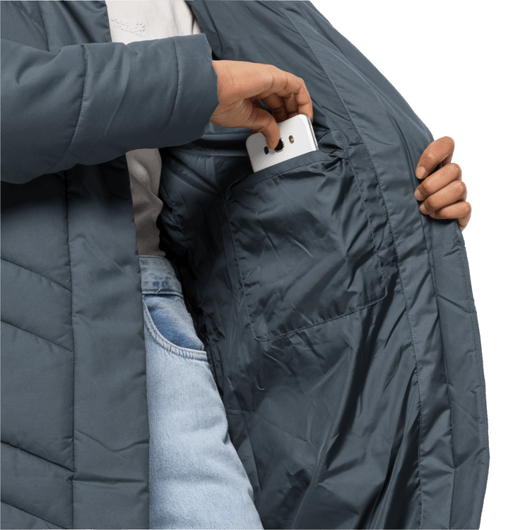 Slate Blue Brand Jack Wolfskin Women's Kyoto Coat Origins