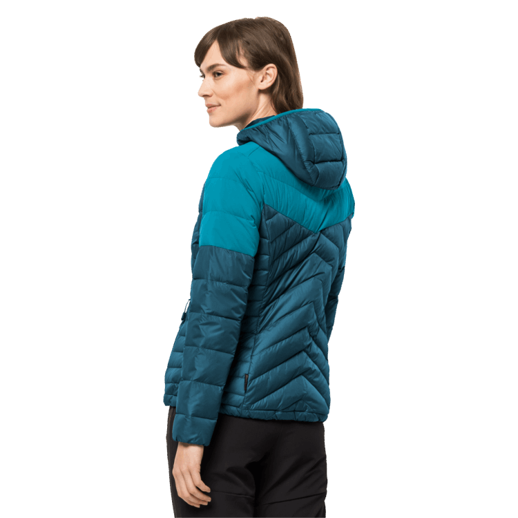 Best Women's Tundra Down Hoody Brand Jack Wolfskin Blue Coral