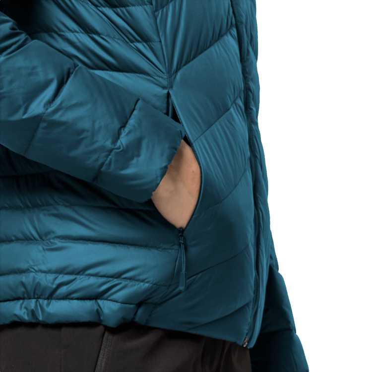 Best Women's Tundra Down Hoody Brand Jack Wolfskin Blue Coral