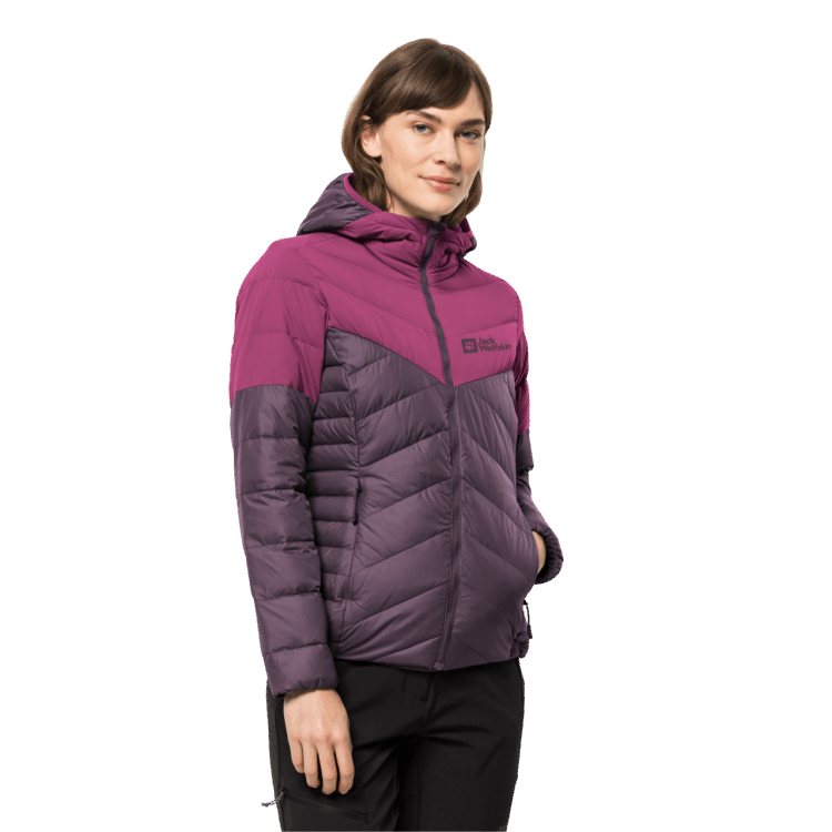 New Women's Tundra Down Hoody Grapevine Brand Jack Wolfskin