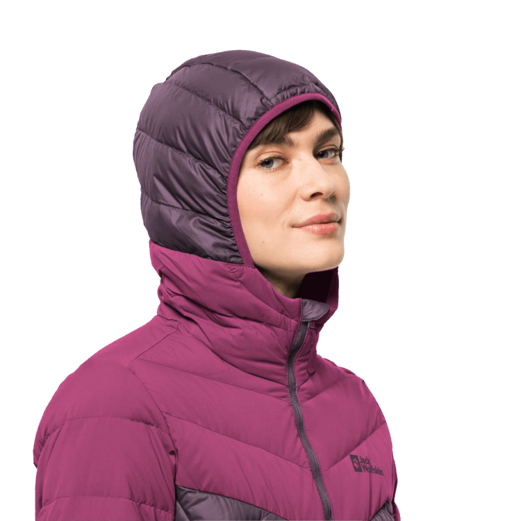 New Women's Tundra Down Hoody Grapevine Brand Jack Wolfskin