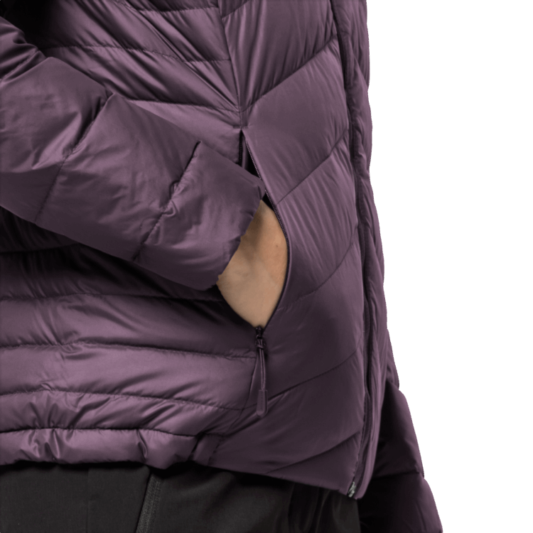 New Women's Tundra Down Hoody Grapevine Brand Jack Wolfskin