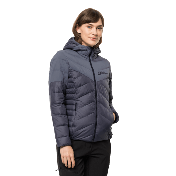 Fashion Brand Jack Wolfskin Graphite Women's Tundra Down Hoody
