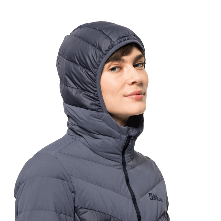 Fashion Brand Jack Wolfskin Graphite Women's Tundra Down Hoody