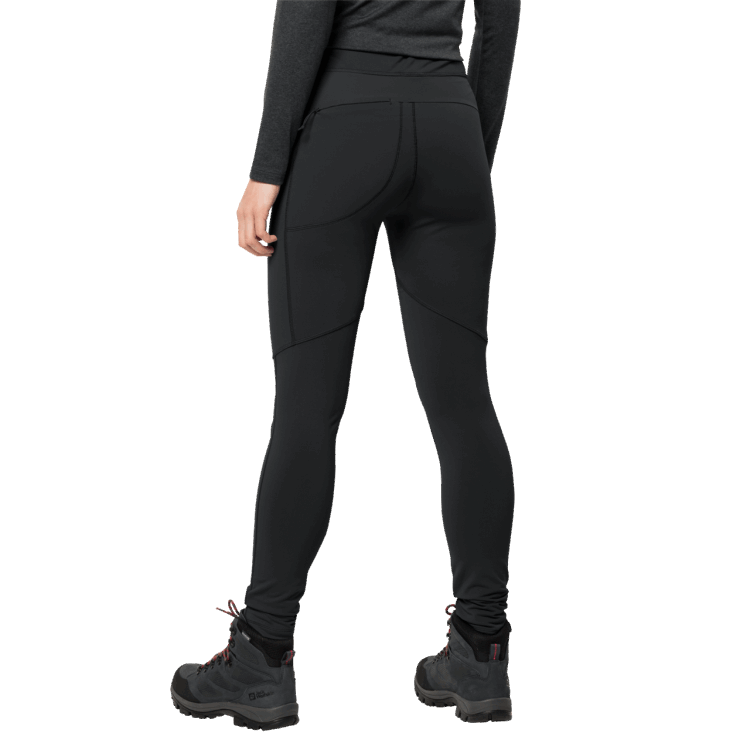 Women's Salmaser Tights Black Original Brand Jack Wolfskin