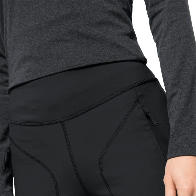 Women's Salmaser Tights Black Original Brand Jack Wolfskin